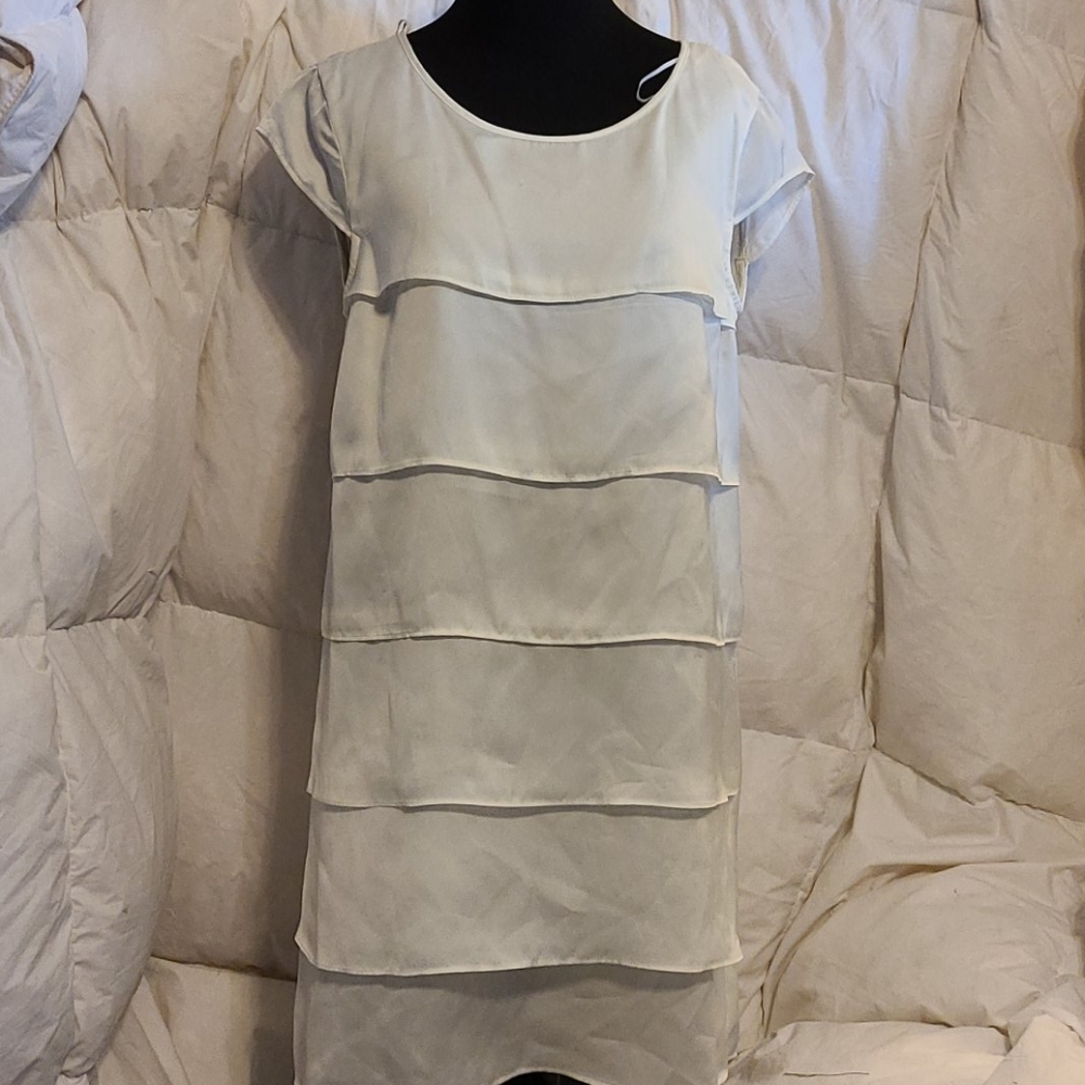 Off white silk dress size medium/6